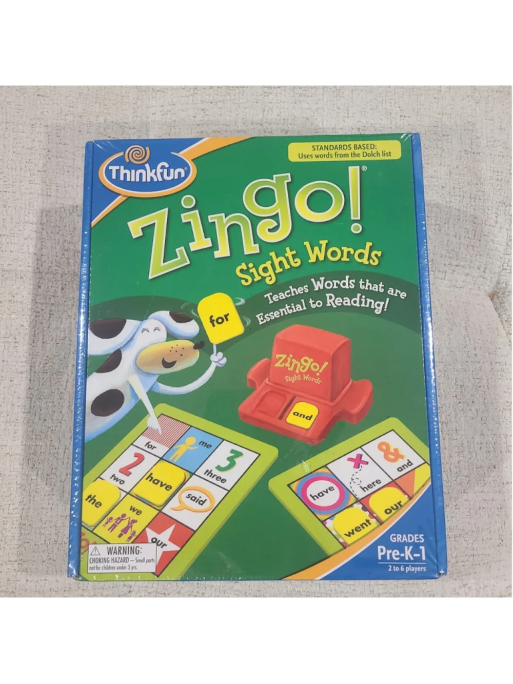 NEW Zingo! Bingo with a Zing Sight Word Kids Game Thinkfun Sealed Box PreK - 1st